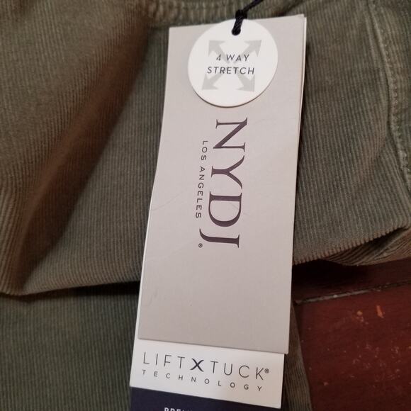 NYDJ LIFT TUCK Alina Lift & Tuck Tech Ankle Skinny Pants Olive Green Jeans Sz 10 - Picture 14 of 16